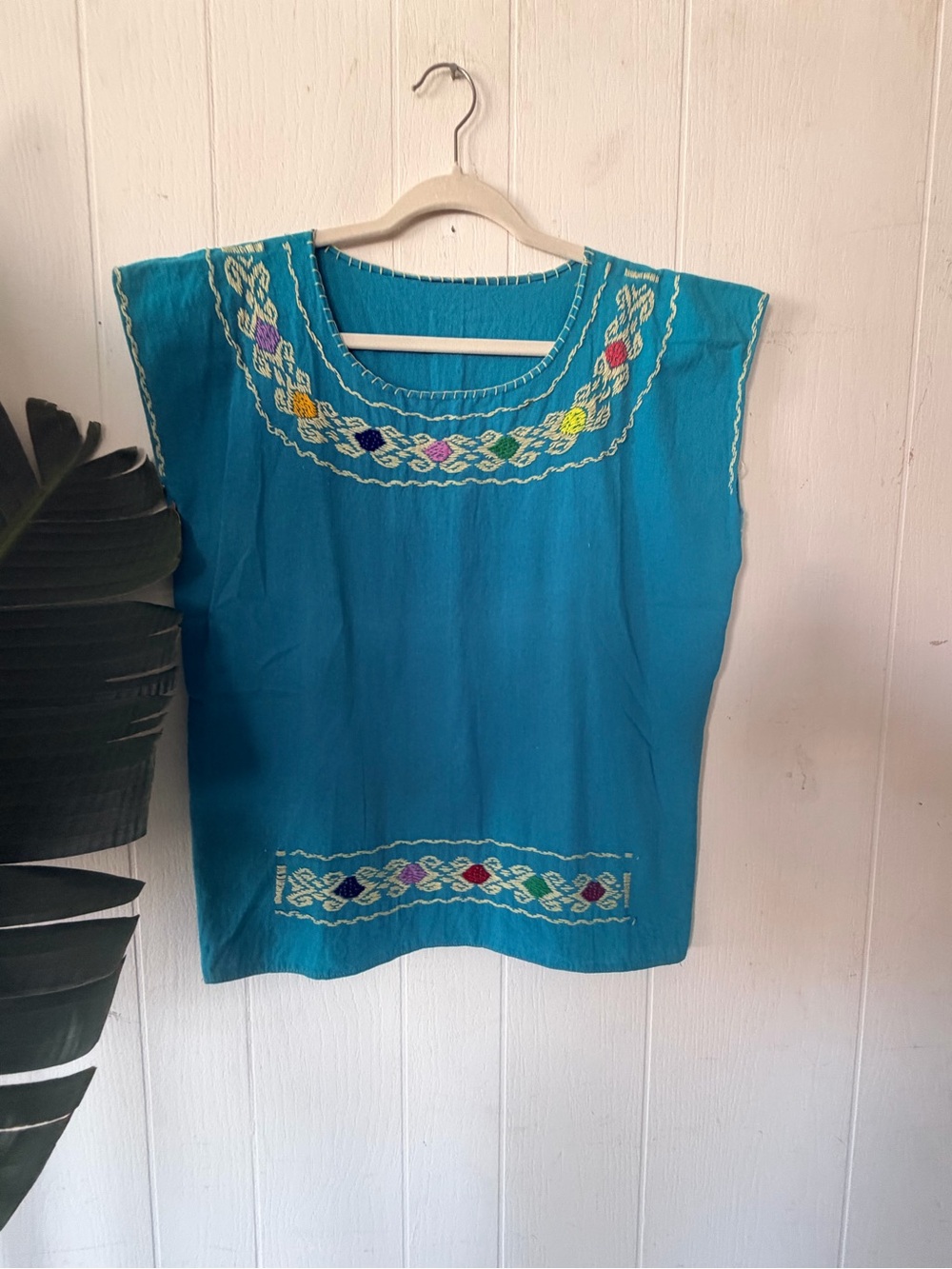 Vintage Mexican Hand-Embroidered Top